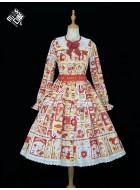 Miss Point Apple Double Lily Mushroom Short and Long Sleeve OP(Reservation/3 Colours/Full Payment Without Shipping)